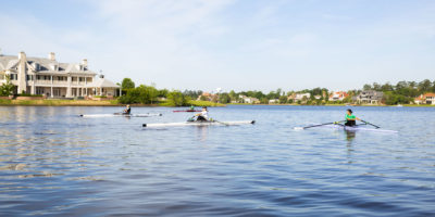 Rowing on Lake Woodlands