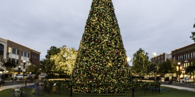 The Christmas tree at Market Street leaves an impression any time of day. (Courtesy Market Street)